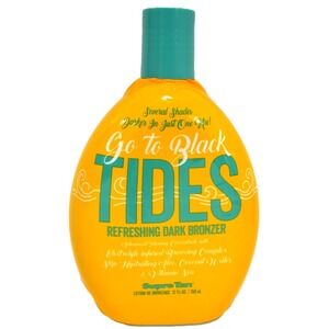 Supre Tan Go to Black Tides Refreshing Dark Bronzer Tanning Lotion 12oz 350ml